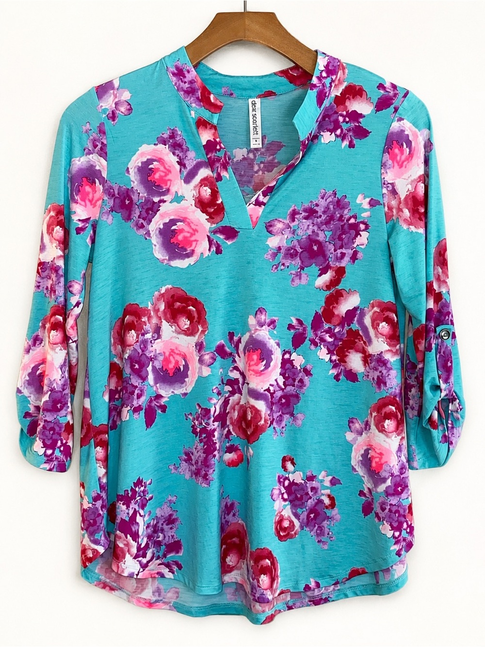 Dopamine dressing watercolors floral blouse